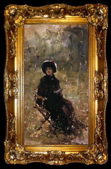 framed  Nicolae Grigorescu In the Garden, ta009-2